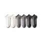 2 White+2 Dark Gray+2 Black[6 Pack]