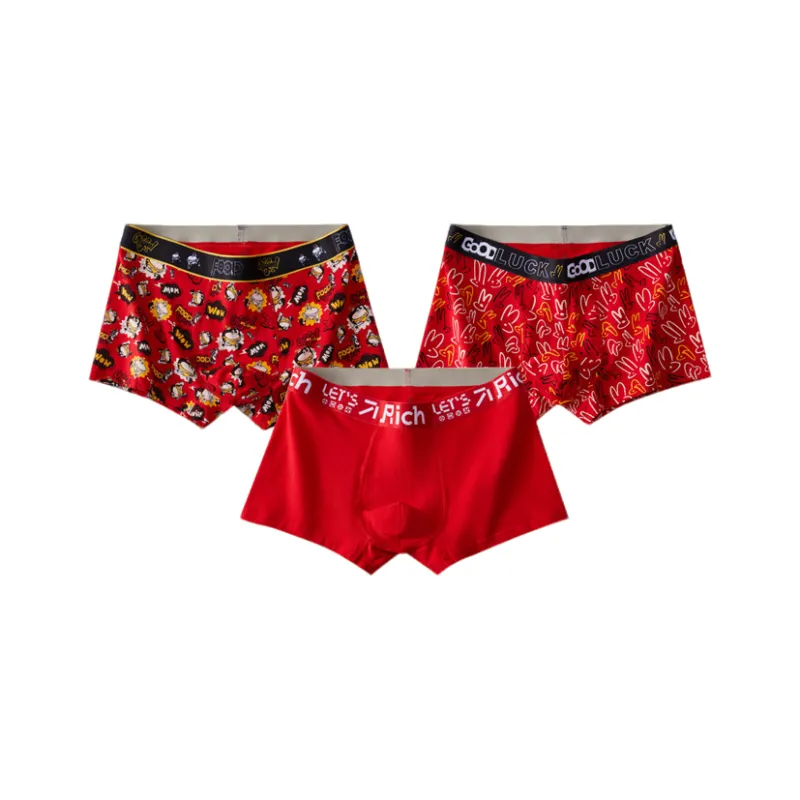 Qiao Ni Tong Underpants Men's 3 Pack-7