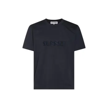 Sunnei Logo Embroidered Crewneck T Shirt