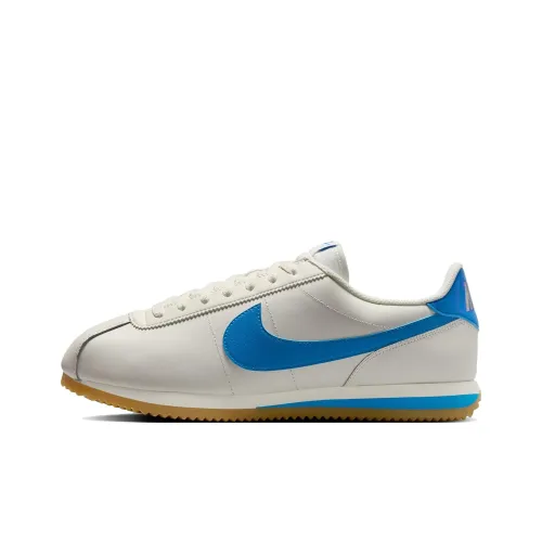 Nike Cortez Leather Sail Gum Yellow Light Photo Blue