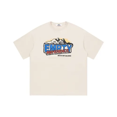 EMPTY REFERENCE Short Sleeved T Shirts Unisex Beige