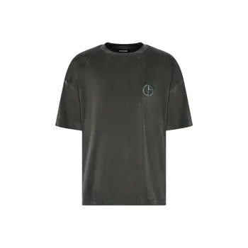 GIORGIO ARMANI Stretch Cupro Oversized Crew neck T shirt