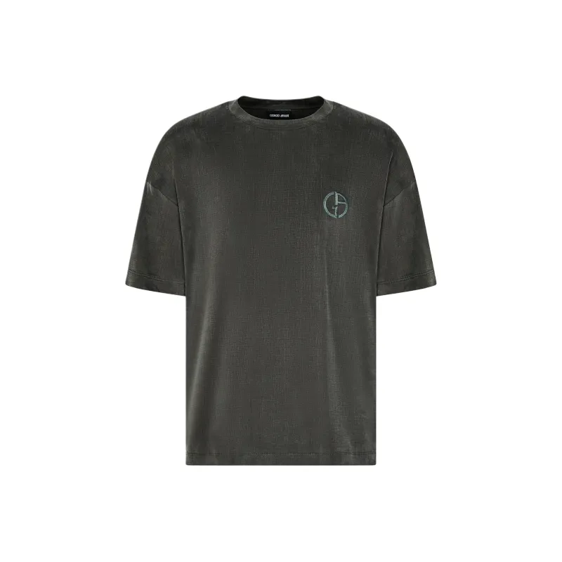 GIORGIO ARMANI Stretch Cupro Oversized Crew neck T shirt-0