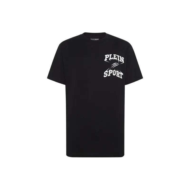 PLEIN SPORT Logo print Crew neck T shirt-0