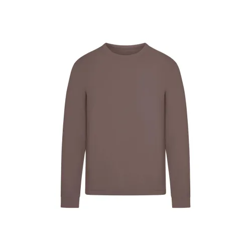 SKIMS FW24 COTTON MENS CLASSIC LONG SLEEVE T-SHIRT T-Shirt Men's Amethyst/Purple Crystal