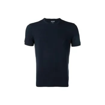 GIORGIO ARMANI Asv Stretch Viscose Jersey Jumper With Crew Neck And Short Sleeves