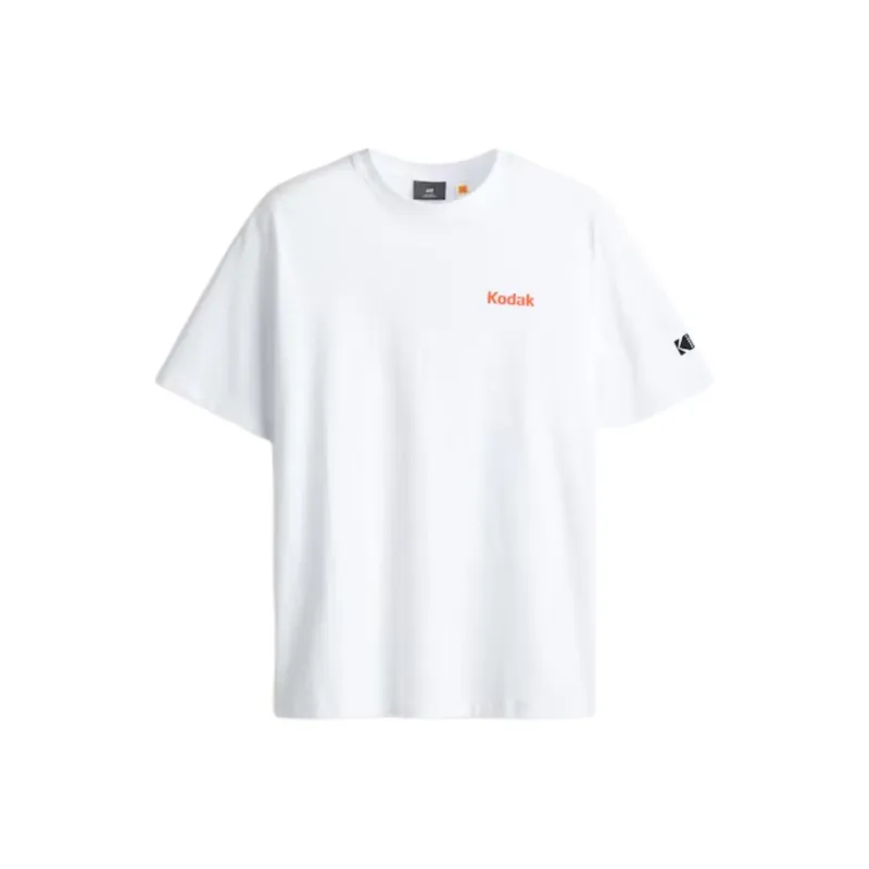 H&M T-Shirts Men White/Kodak-0