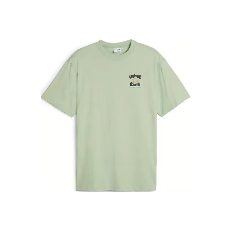 PUMA DOWNTOWN OVERSIZED T Shirt Men's Light Green-0