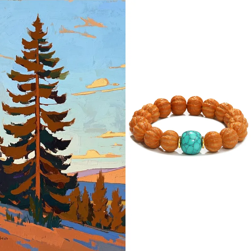 LIBALU Monkey Head Walnut Bracelets Unisex-1