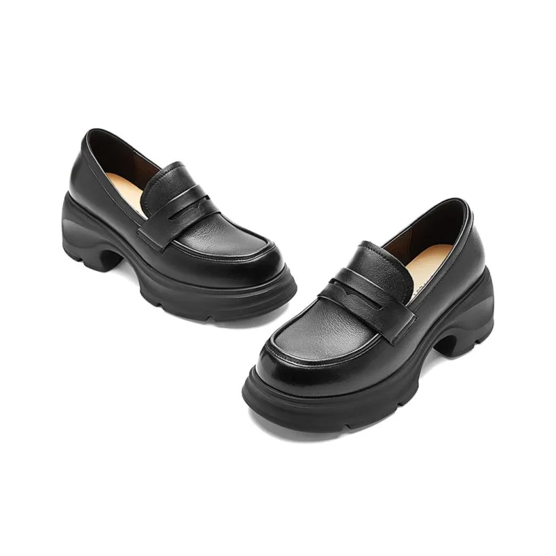 NINE WEST Chunky Heel High Heels 6.1cm Women's Black-4
