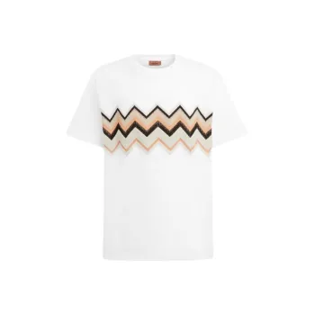 MISSONI Zig Zag Embroidery T Shirt