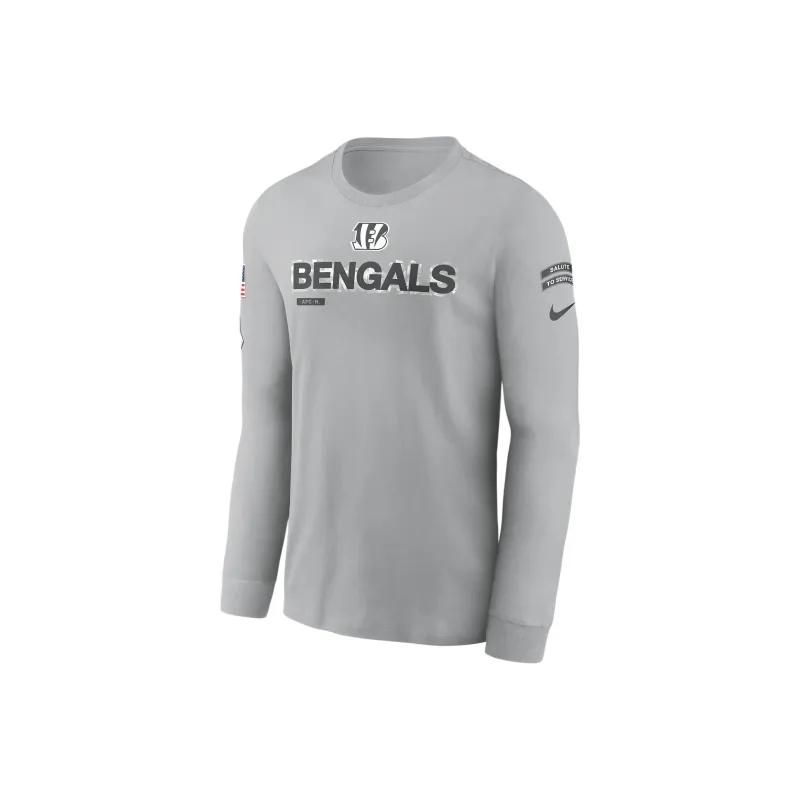 Nike Cincinnati Bengals Salute To Service Mascot Edge Legend Men's Nike Nfl Long Sleeve T Shirt-0