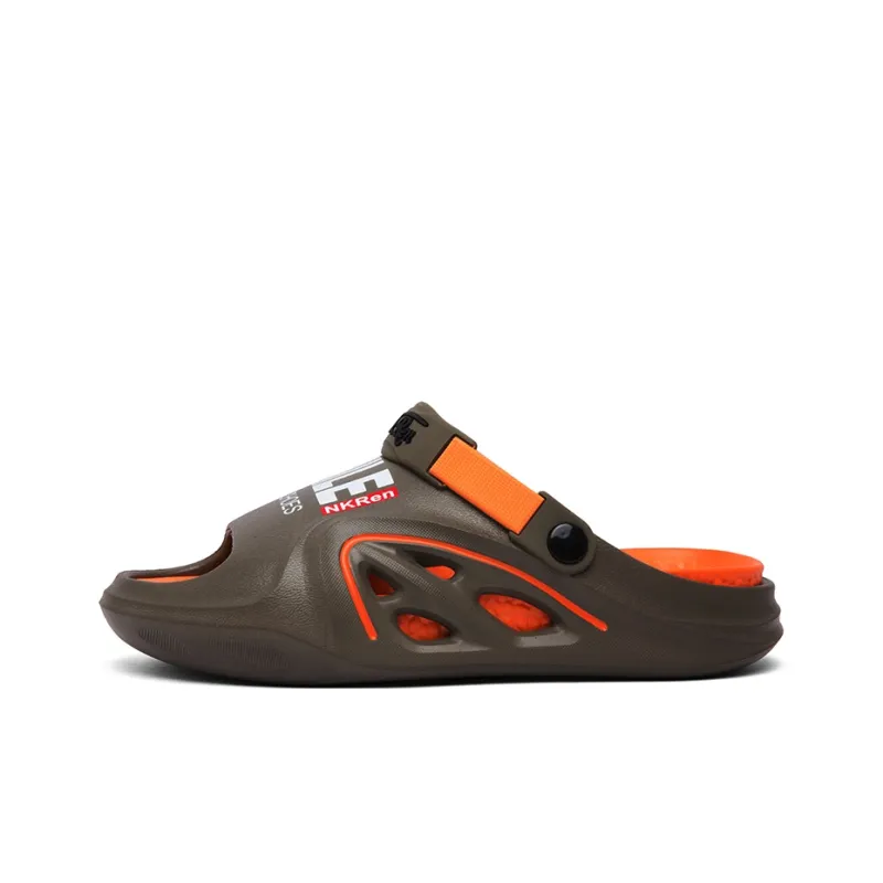NANJIREN Beach Sandals Men Khaki/Matcha Green-7