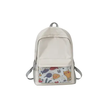 KAMLUI Nylon Backpacks Backpack Unisex Gray/Black