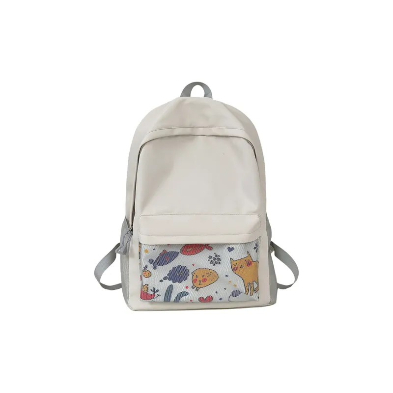 KAMLUI Nylon Backpacks Backpack Unisex Gray/Black-0