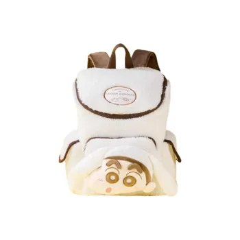 MINISO Cinnamoroll X Crayon Shin Chan, Collaboration Plush Backpack Women's White/Blue