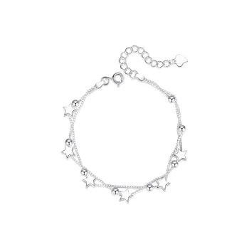 Nine Music Foot Silver 990 Bracelets Women's