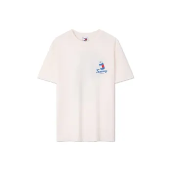 Tommy Hilfiger T Shirt Unisex Ecru YBH
