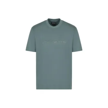 EMPORIO ARMANI Asv Jersey Lyocell Blend T shirt With EMPORIO ARMANI Embroidery