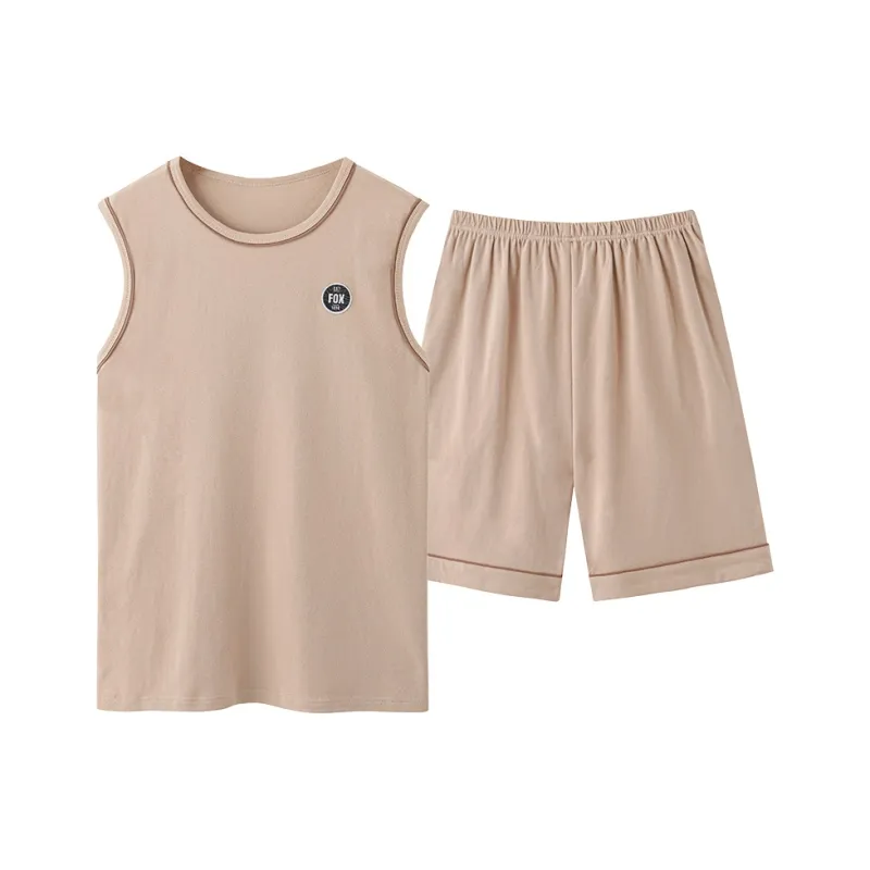 FENTENGCARE Pajama Set Men's Khaki-0