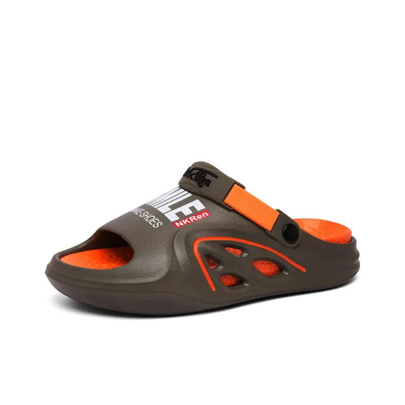 NANJIREN Beach Sandals Men Khaki/Matcha Green-8