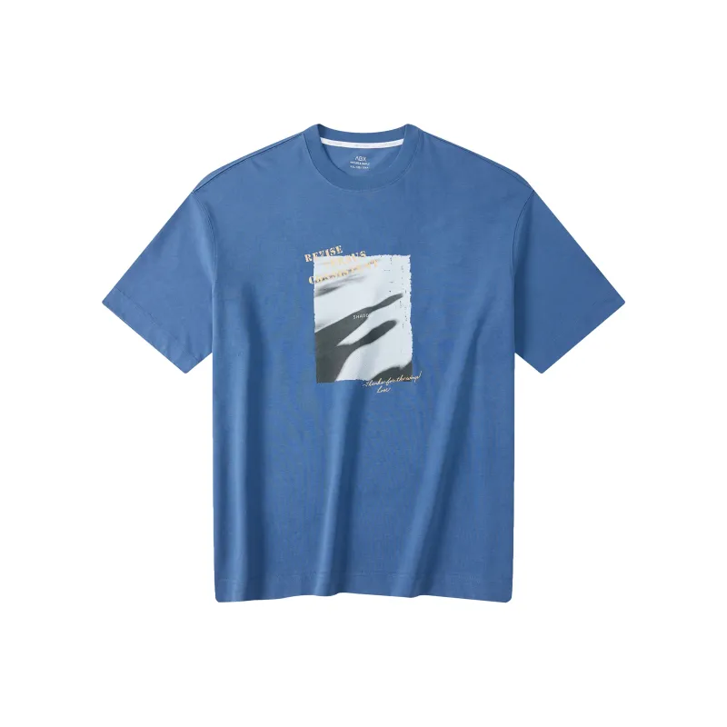 A.B.X Front And Back Theme Print Crew Neck Pullover Short Sleeved T Shirts Men's-4