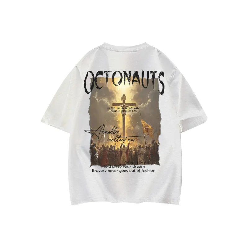 Small Columns Under The Sea T Shirt Unisex White-7