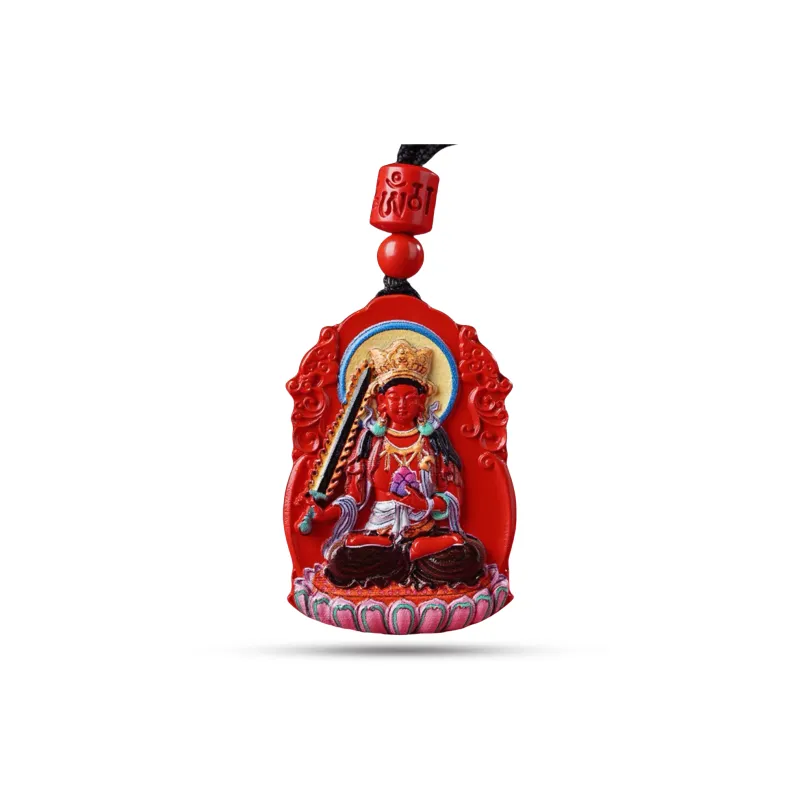 Dora Skewers Reconstructed Cinnabar Pendants Unisex-4