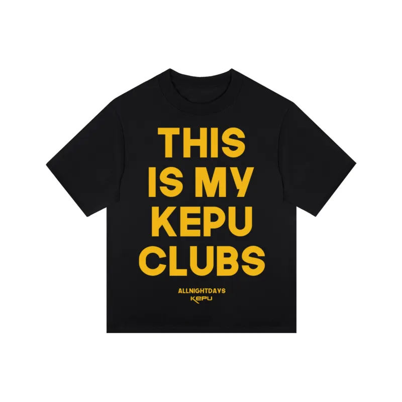 Kepu T-Shirt Unisex Black Stamp Yellow-0