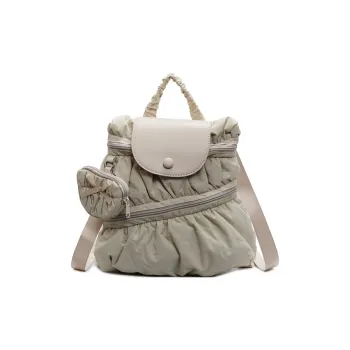 ROUNDOT Fabric Backpacks Backpack Women's White/Black/Gray/Red/Pink/Khaki/Rose Red