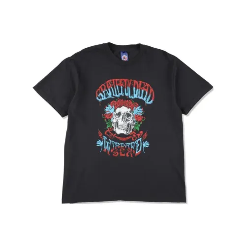 Thisisneverthat X Grateful Dead T Shirts Unisex Gray Blue SS25 Grateful Dead X WDS T-Shirt Unisex Black