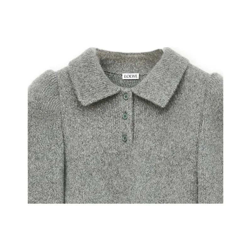 LOEWE Long Sleeved Dresses Women's Gray-4