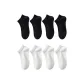 [8 Pack/Summer Mesh]4 Pairs Black+4 Pairs White