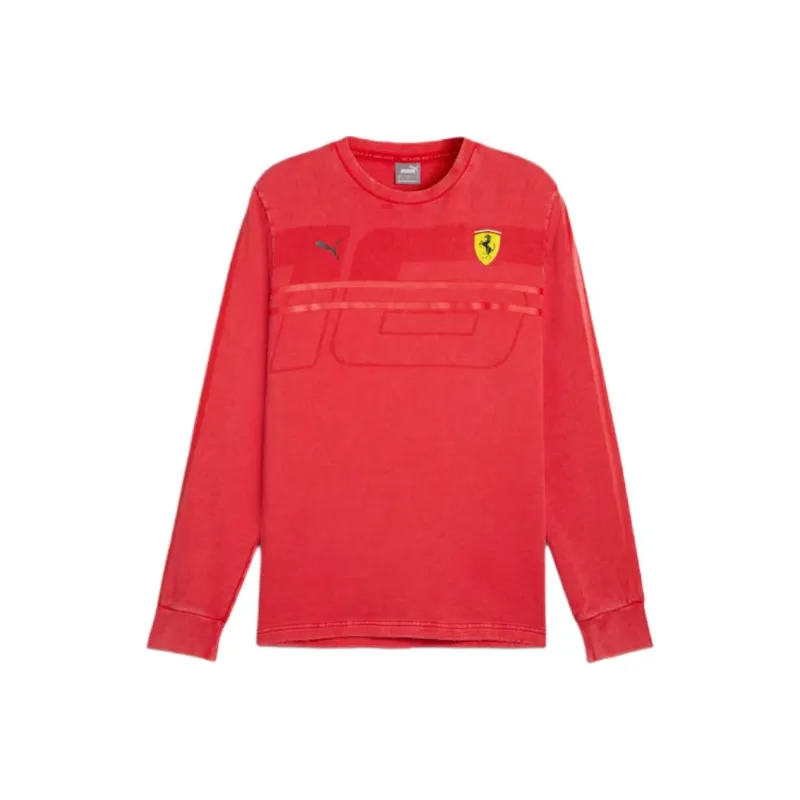 PUMA Scuderia Ferrari Desert Sun Men's Long Sleeve Shirt-0