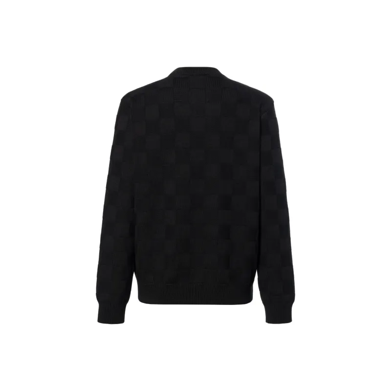 LOUIS VUITTON Embellished Wool Damier Pullover-1