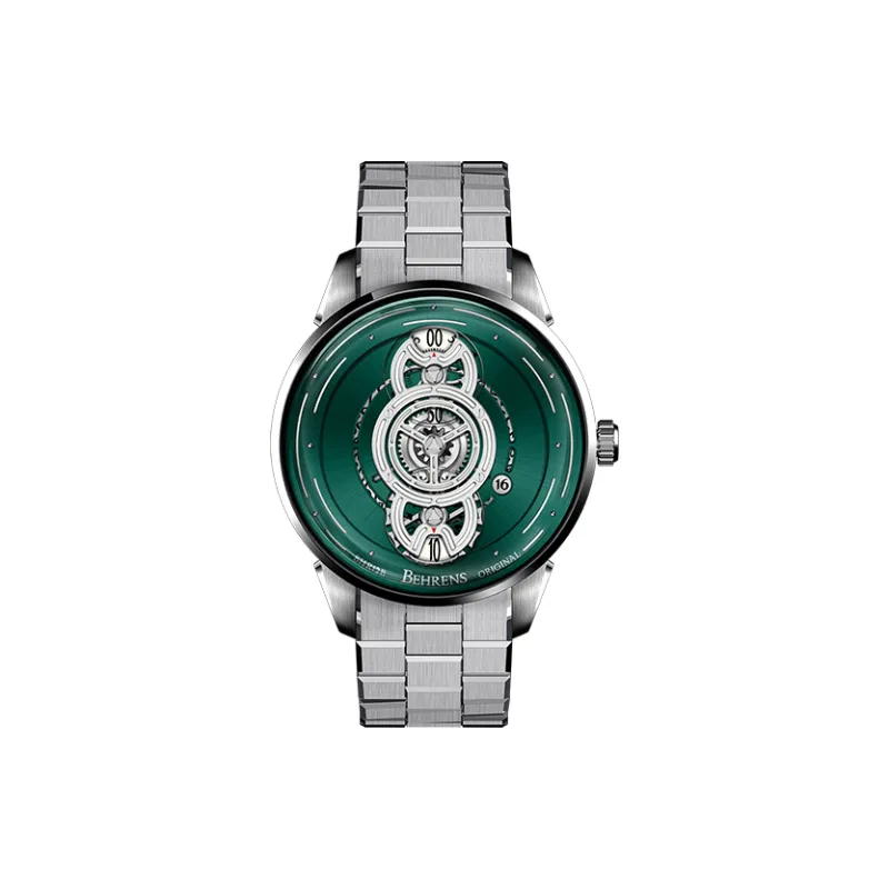 BEHRENS Original Collection Automatic Mechanical Movement Watch Unisex Green Dial-1