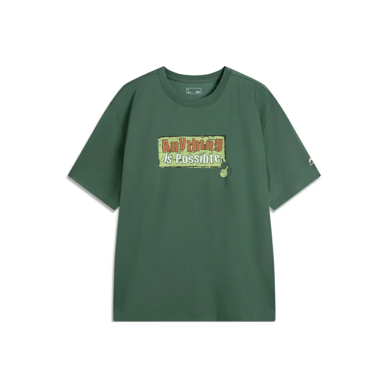 LiNing Sports Life Collection T Shirt Men's Maple Green-0