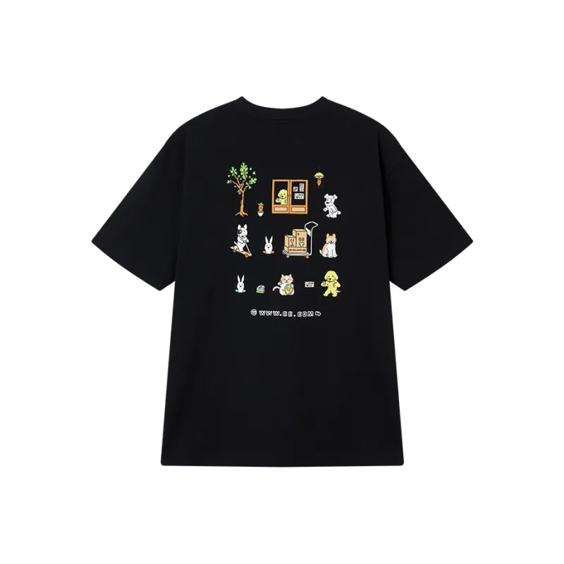 NPC Printed Short Sleeved T Shirts Trendy Loose Fit Unisex-6