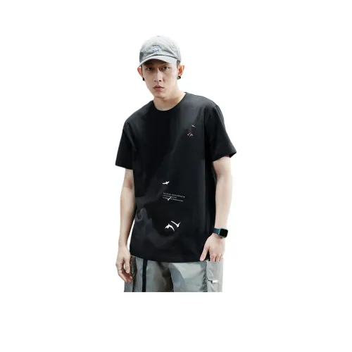 Tonlion T-Shirts Men Black