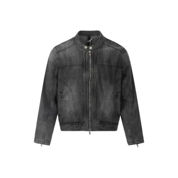 MT99 Denim Jacket Unisex Black Gray Color