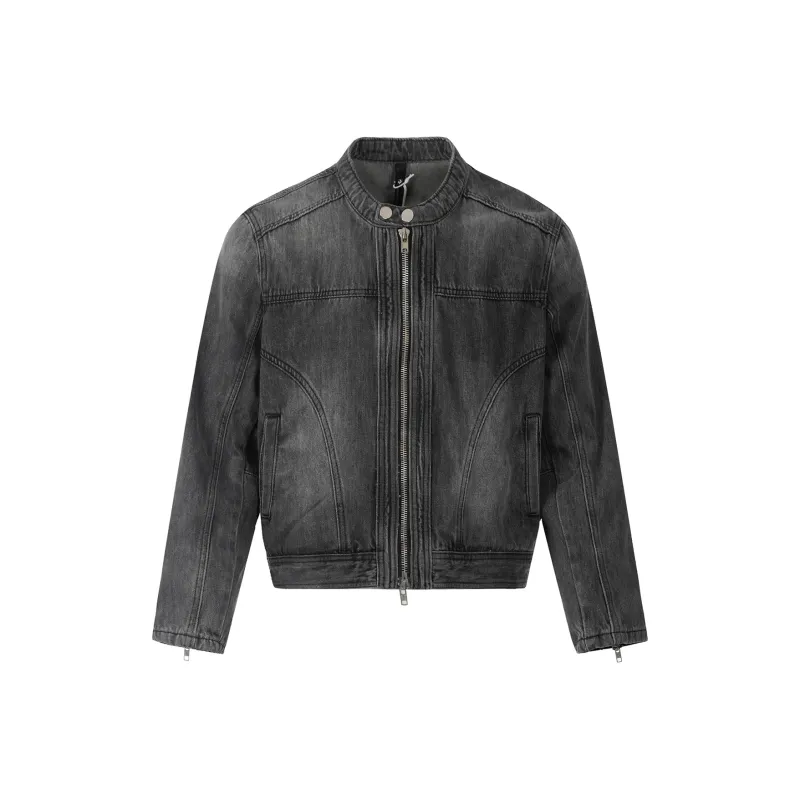 MT99 Denim Jacket Unisex Black Gray Color-0