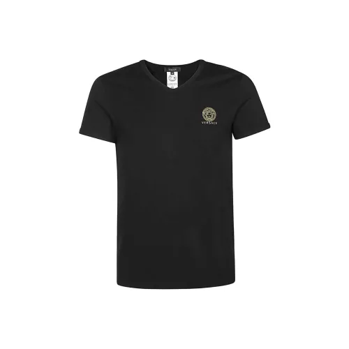 VERSACE Short Sleeved V Neck T Shirt