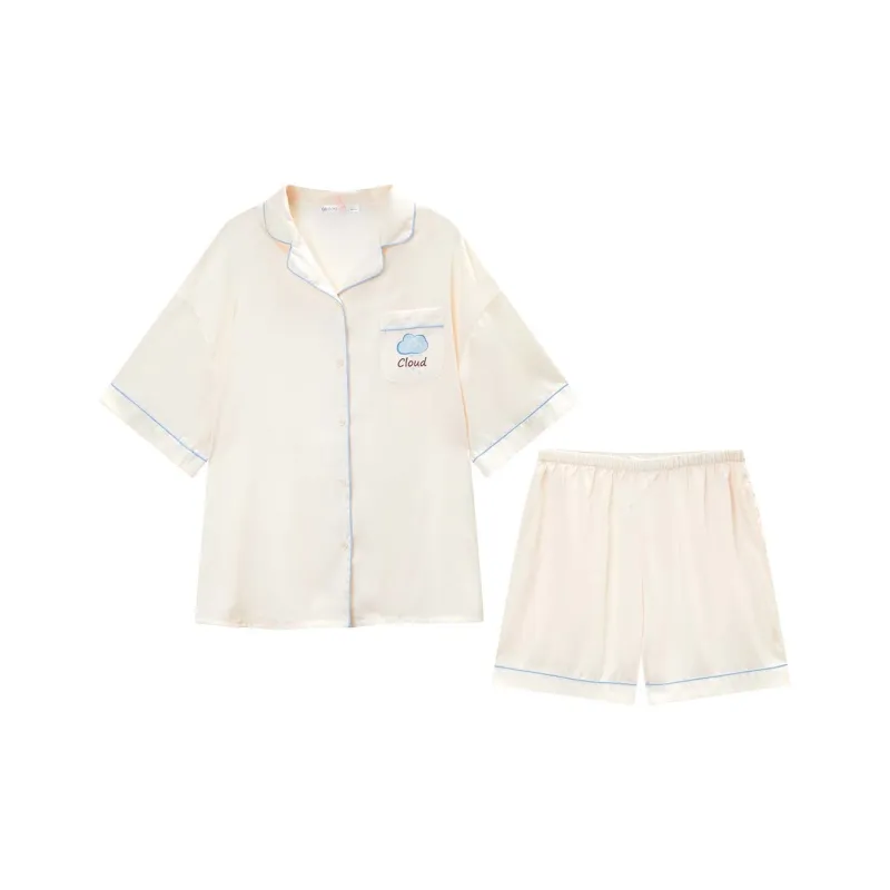 GUKOO Pajama Set Women's Light Cream Apricot-0