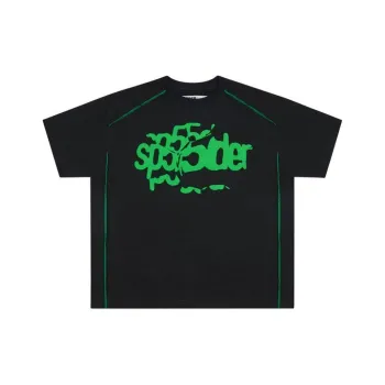 Sp5der Contrast Stitch Slub Tee