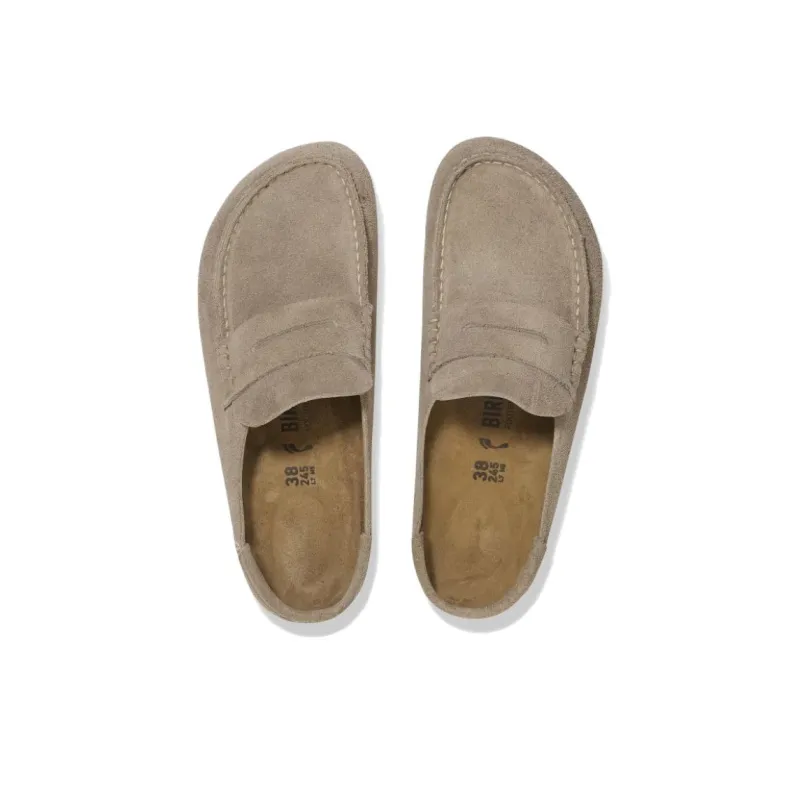 Birkenstock Naples Abrasion Resistant Closed Toe Slippers Men's Taupe Regular Loose Fit-3