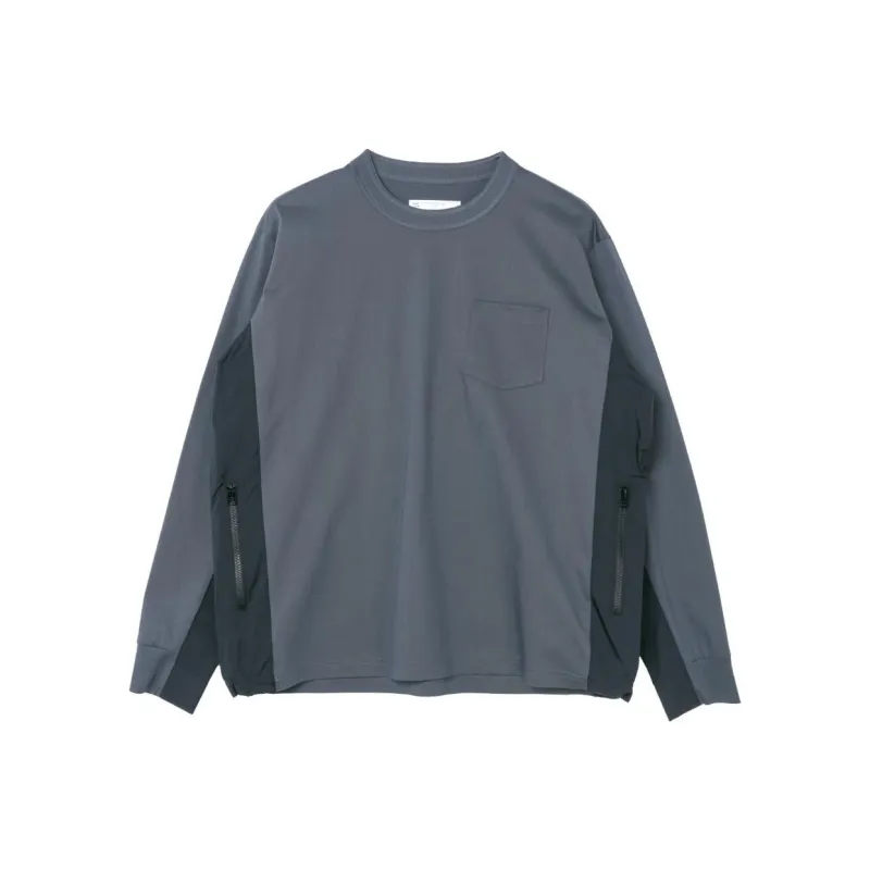 Sacai SS25 T Shirts Men Blue Gray-0