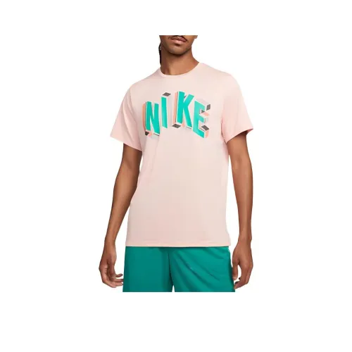 Nike Regular T-Shirt Men's Bleached Coral/Atmosphere/Stone Nanmu/Sports Field Green