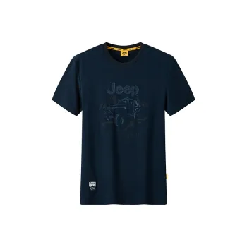 Jeep Crew Neck Pullover Short Sleeved T Shirts Unisex