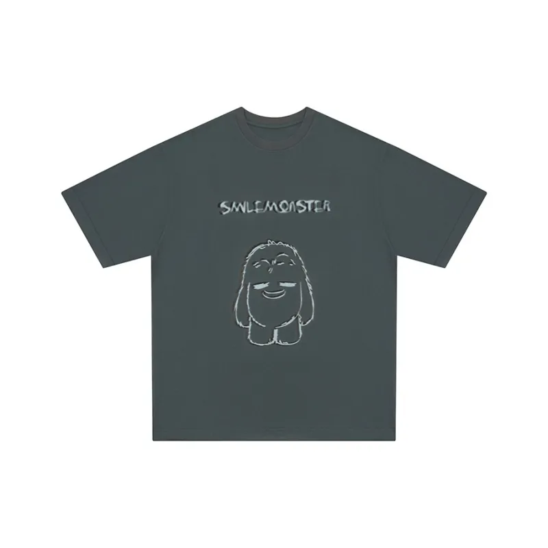 SMILEREPUBLIC x SMILE MONSTER T Shirt Unisex Dark Gray-0