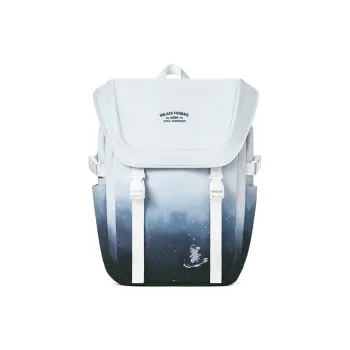 MR.ACE HOMME Polyester Backpack Regular Unisex Blue Iceberg Snow Scene/Red Iceberg Snow Scene